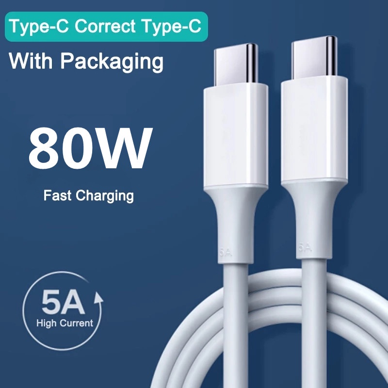 Kabel Charger Usb Tipe C 5a 80w Fast Charging Untuk Xiaomi / Android