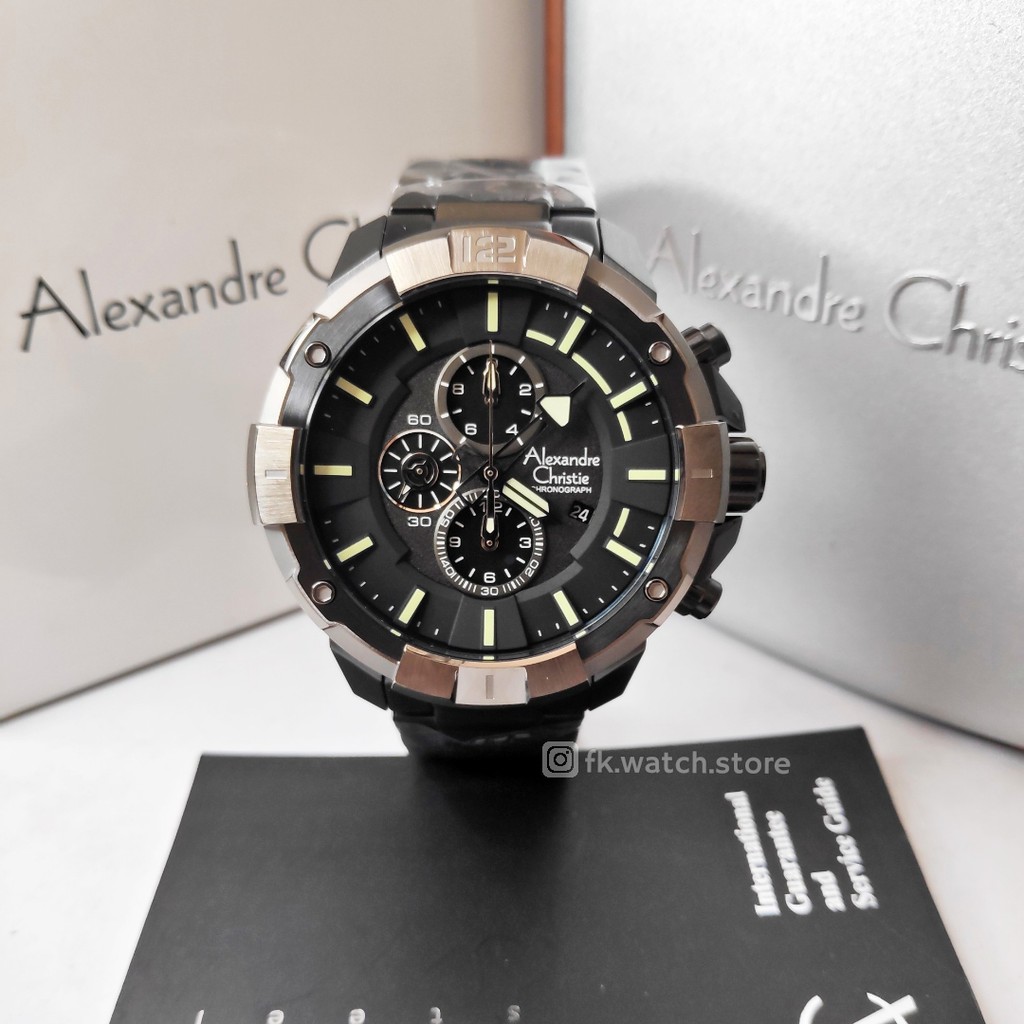 Alexandre Christie AC 6551 MCBEPBA Chronograph Jam Tangan Pria Original