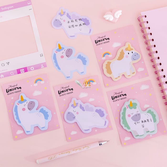 

Stick Note Unik / Sticky Note Motif Unicorn Imut