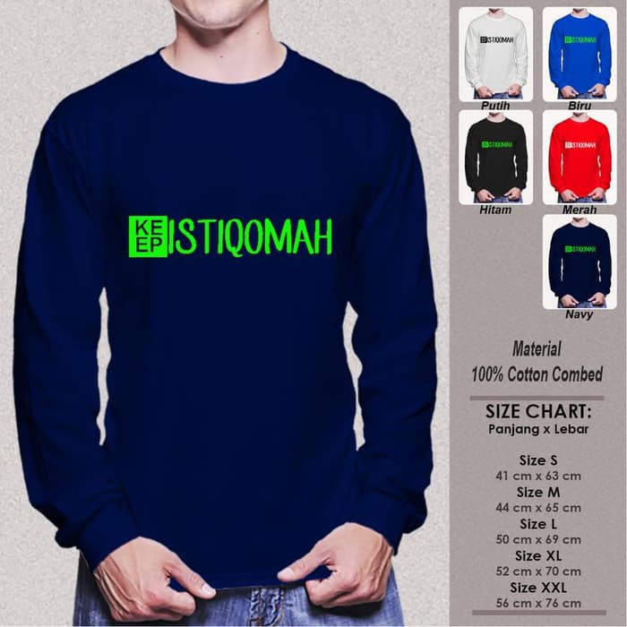 Kaos Muslim Panjang Pria SN-LLMSMY254 KEEP ISTIQOMAH