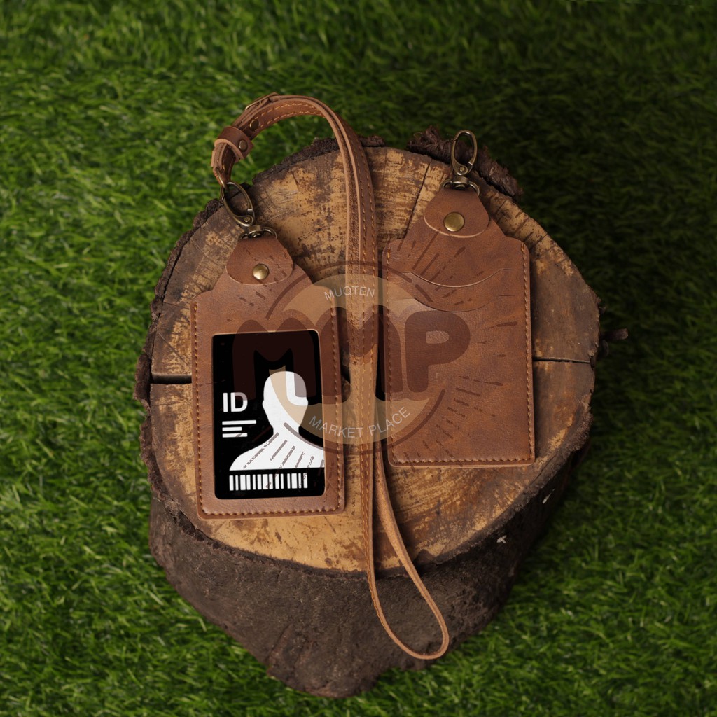 

Name Tag Holder Id Card Holder Pria Dan Wanita Id Card MUQTEN QUICK Kulit Souvenir Gantungan Id Card