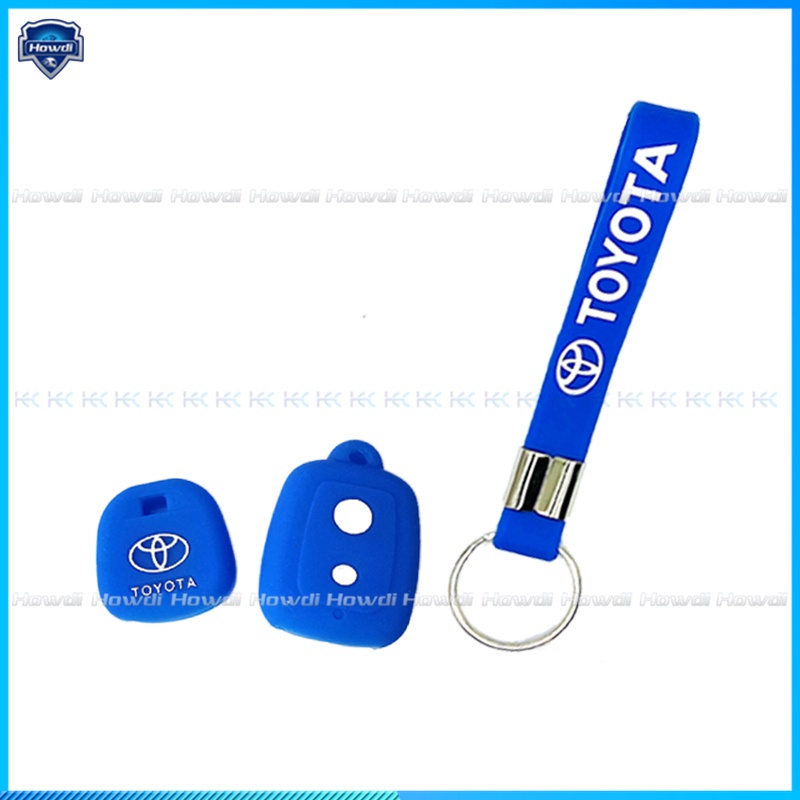 ☆Eksklusif☆Cover Kunci Remote Mobil Bahan Silikon Dengan Logo Gantungan Kunci Untuk Toyota Avanza