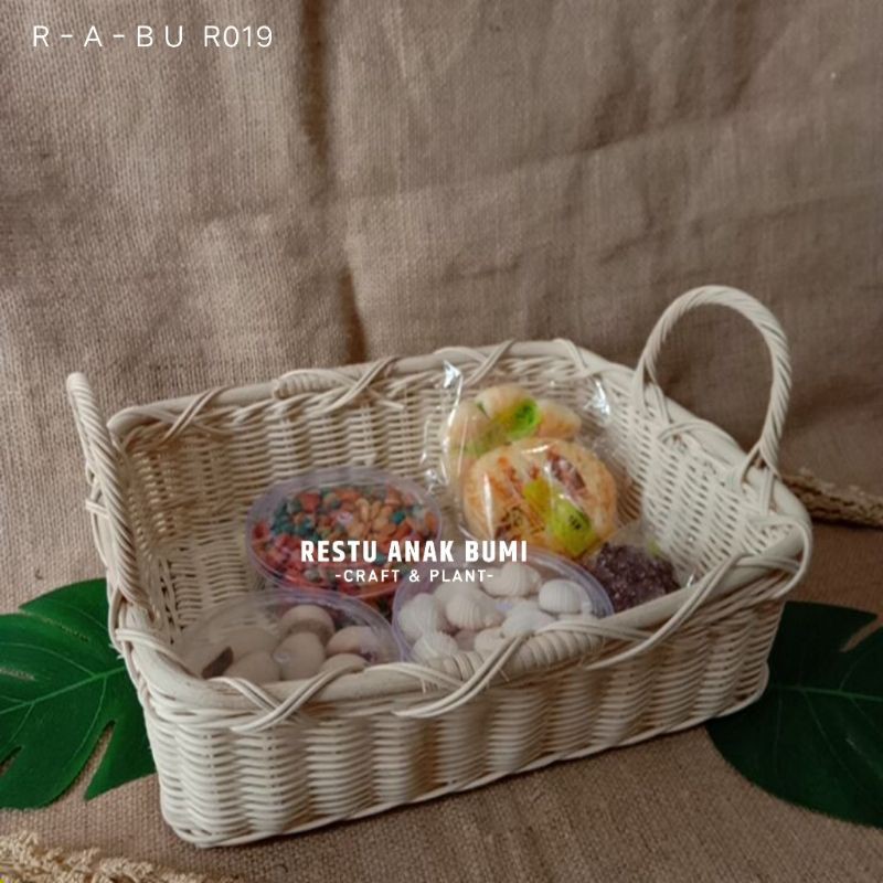 (R019) Keranjang Rotan PP 35cm|Hampers|Hantaran|Wadah|Parcel|Serahan|Hadiah|Kotak|Bingkisan | Keranj