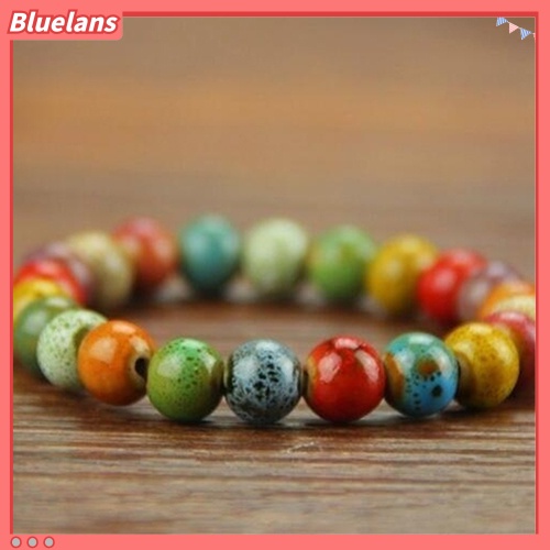 Bluelans Fashion Women Men Colorful Ceramic Beaded Charm Bracelet Accessory Jewelry Gift