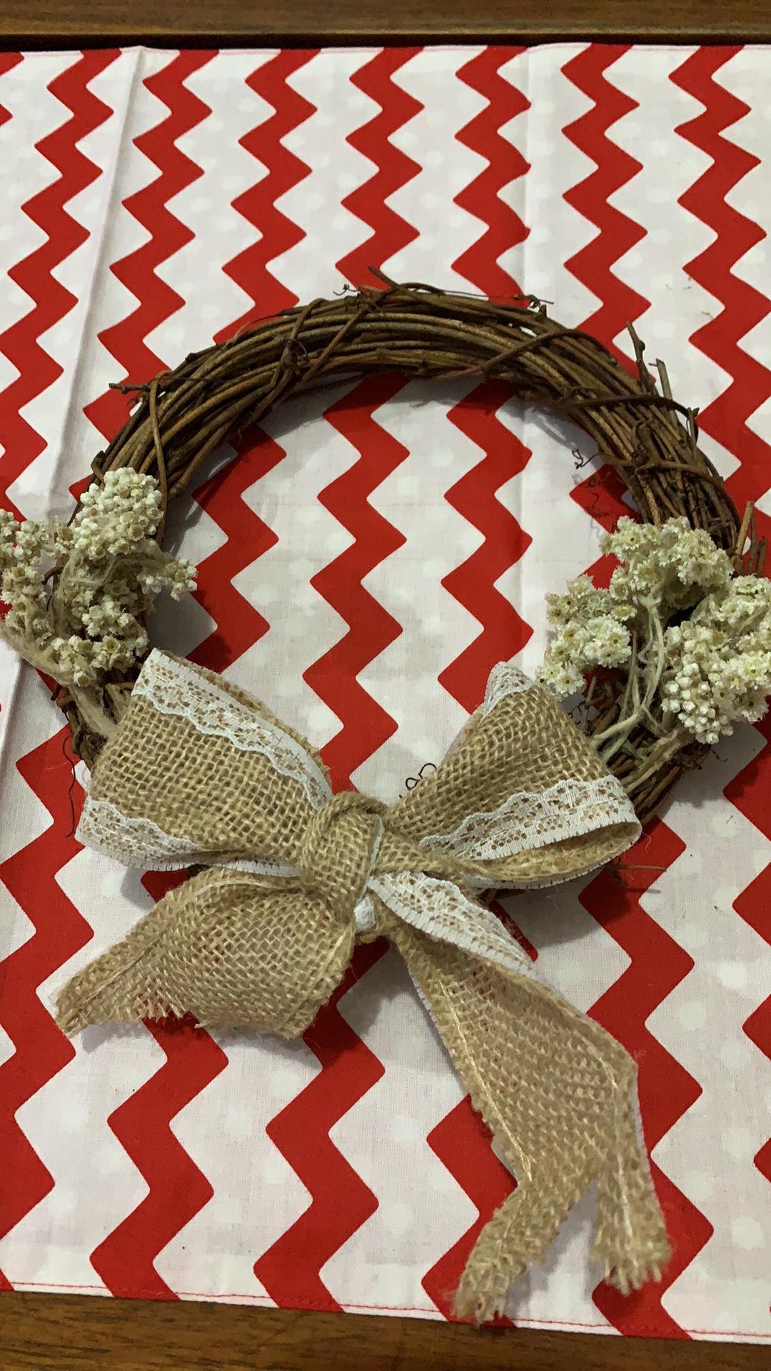 Ring Rotan Diy Wreath Flowers Bulat Kayu Shabby Chic Nordic