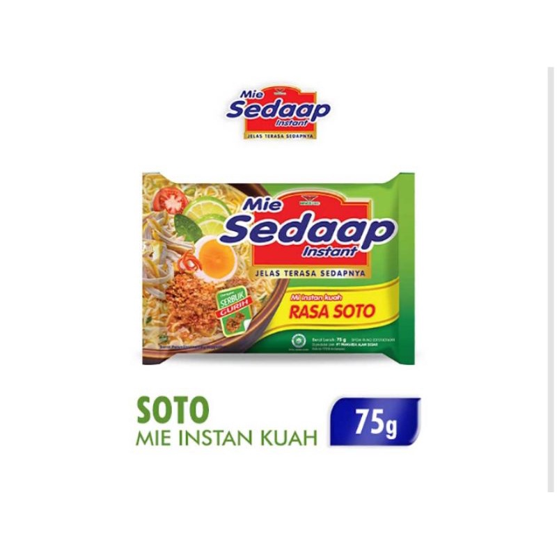 

MIE SEDAAP SOTO 75GRAM