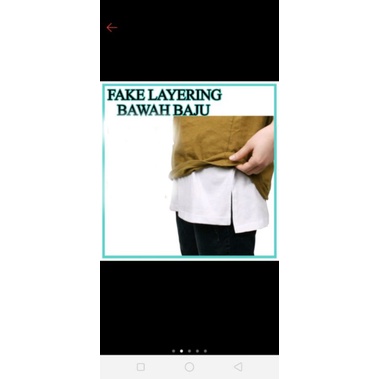 fake layering pelapis kaos agar terlihat 2 lapis/ inner/mini skirt / kaos rapper