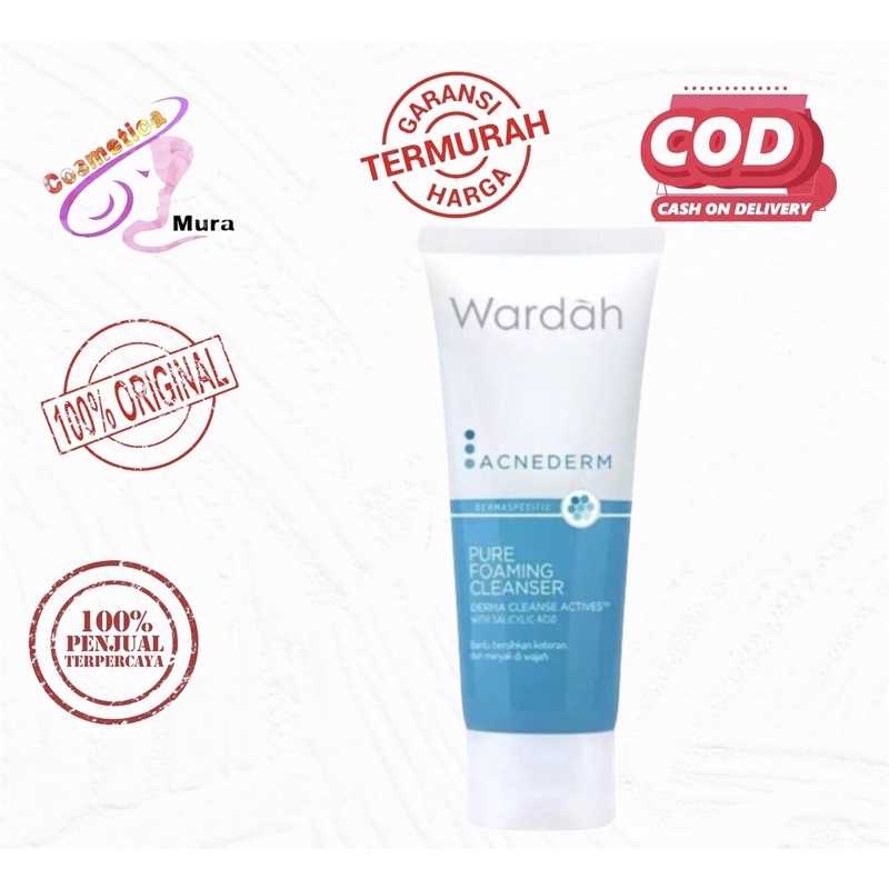 [ foam cleanser ] wardah acnederm pure cleaser 60 m