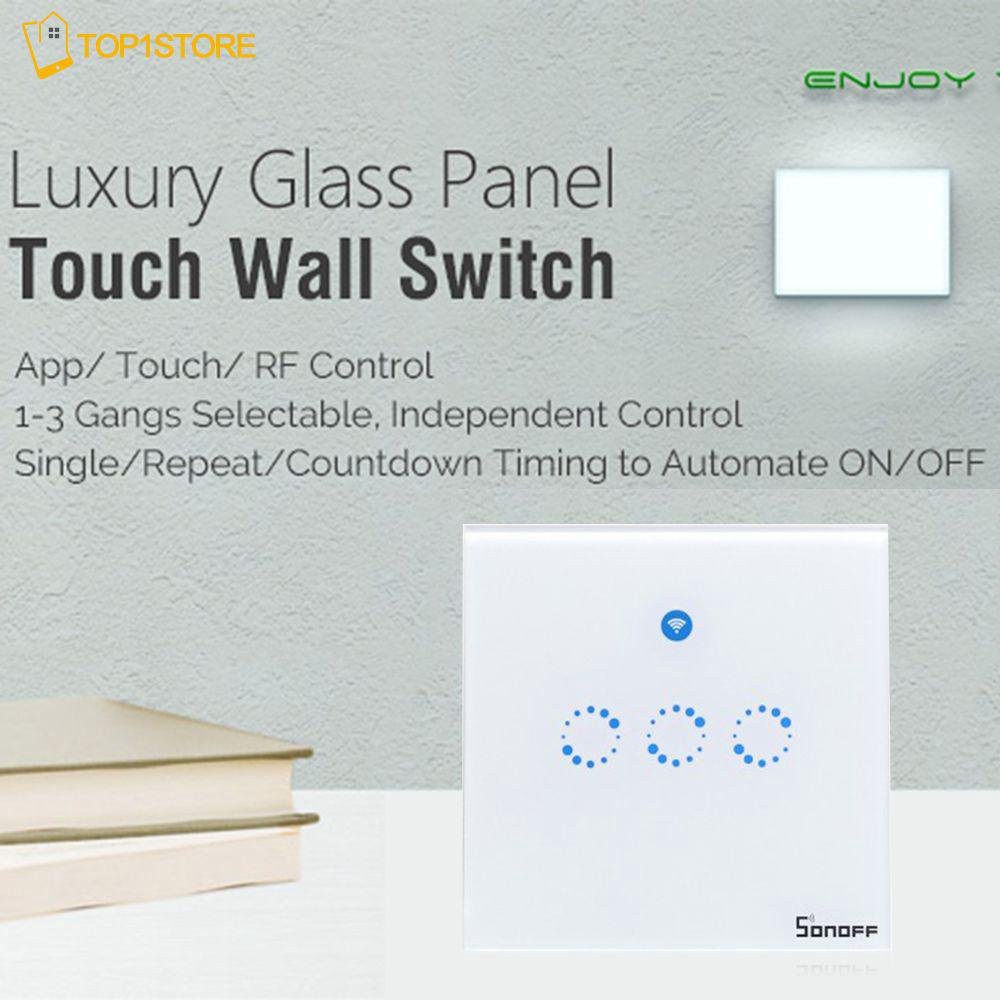 Valuestore - SmartLife saklar Wifi 3L Luxury Touch LED connect with GoogleHome & Alexa