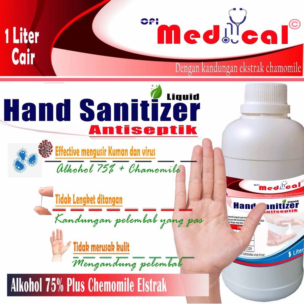 best seller medical red hand sanitizer cair| hand sanitizer 1 liter | hand sanitizer 500ml varia(OC)