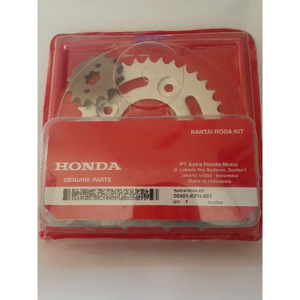 Jual gear gir set supra x 125 karisma rantai gear depan belakang kph