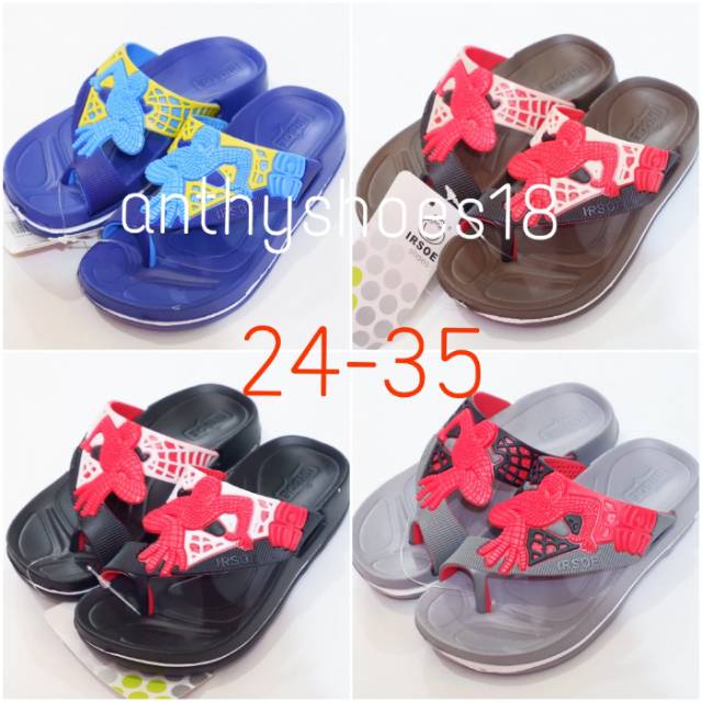 BARU!!! Irsoe Sandal Karet Anak Laki SPIDERMAN JEMPOL BOY 24-35