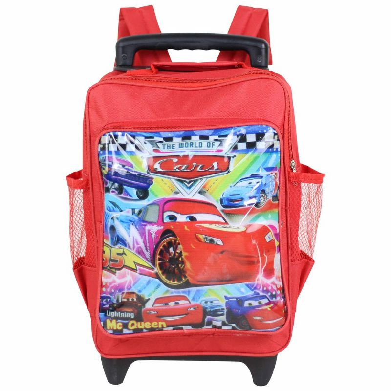 Tas Troley Ransel Anak Cars biru dan merah