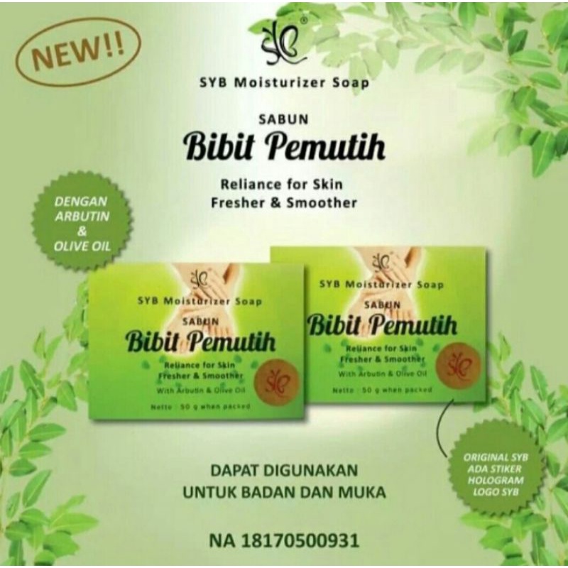 PAKET PEMUTIH SYB SABUN+LOTION BIBIT PEMUTIH ORIGINAL BPOM