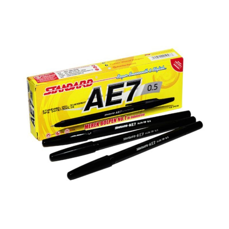 

Pulpen Pen Bolpoin Bolpen Ballpoint Standart AE7 Hitam