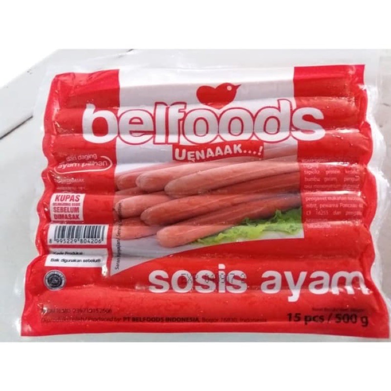 

sosis belfoods 475gr / sosis ayam belfood/sosis ayam