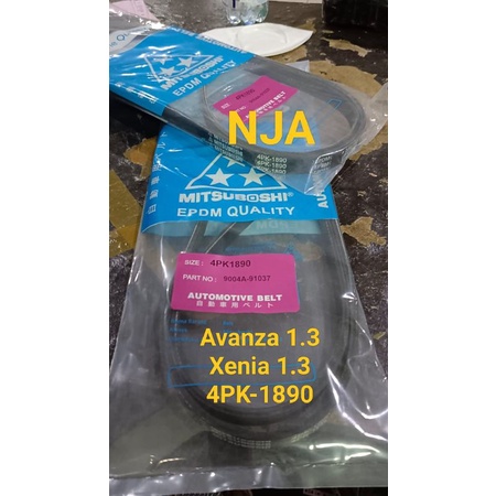 fan van v belt tali kipas 4pk1890 avanza xenia 1.3cc 1300cc 4pk-1890