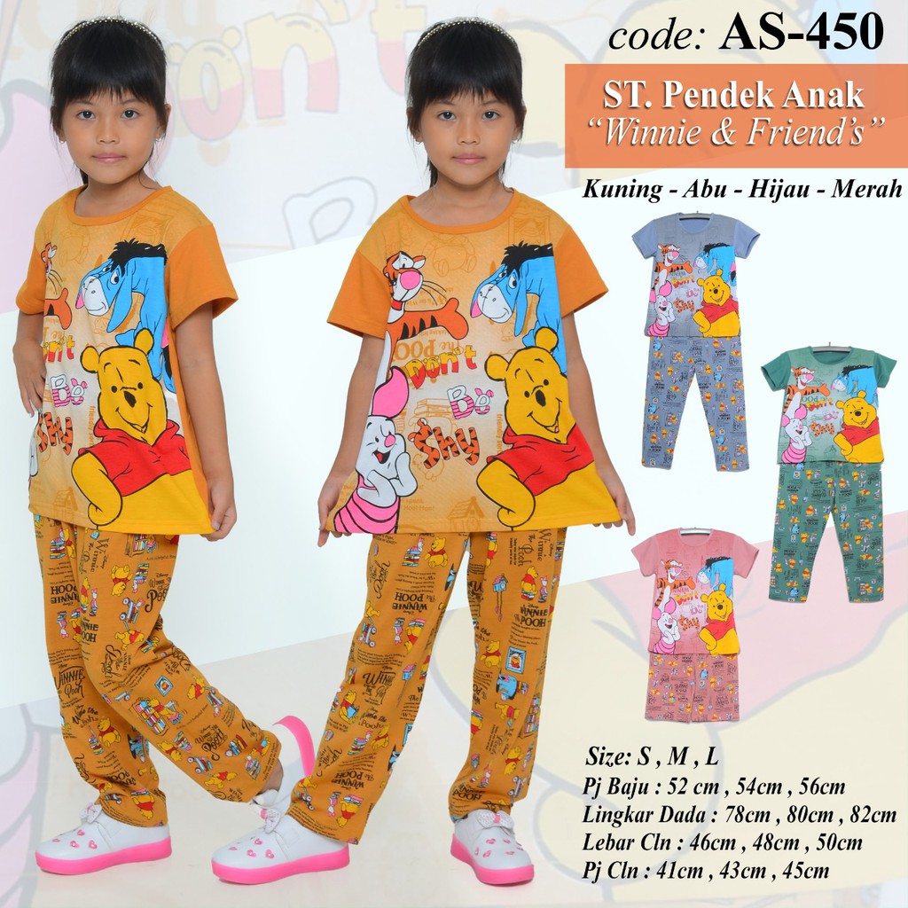 Baju Tidur Setelan Anak Winnie FOREVER SWEET AS-450