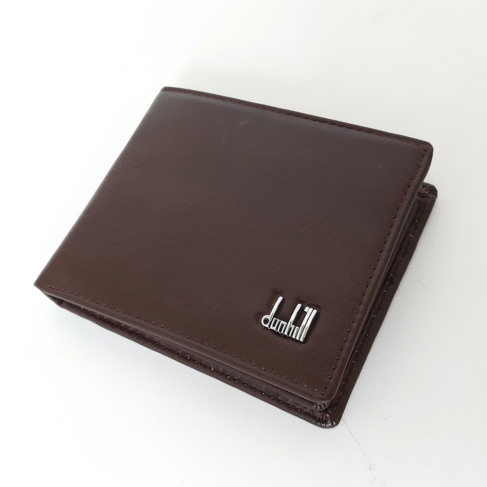 Dompet Pria Kulit Asli Lipat Branded Hitam Coklat