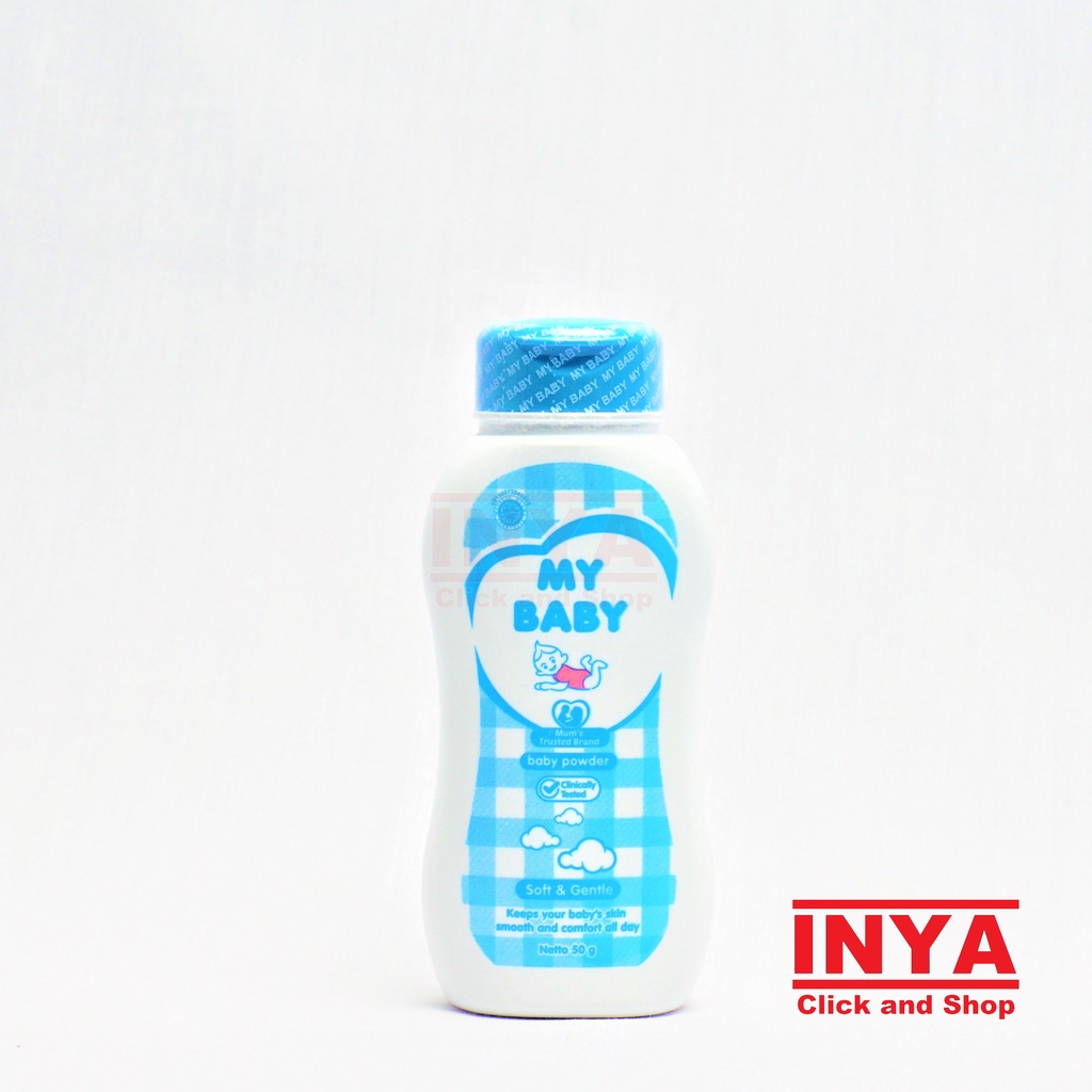 MY BABY SOFT AND GENTLE BABY POWDER 50gr - Bedak Bayi