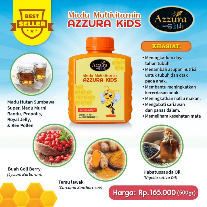 

MADU KIDS MULTIVITAMIN 500gr - MADU AZZURA MADU SEHAT