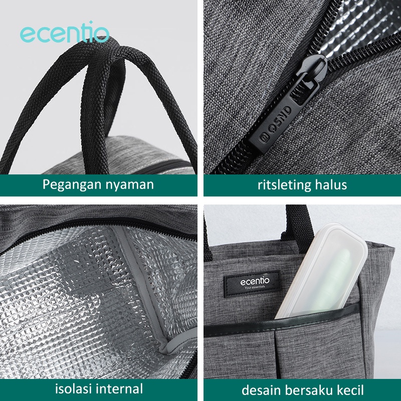 ecentio tas bekal lunch bag tas bekal makanan Oxford cloth Tas piknik tas makan siang totebag