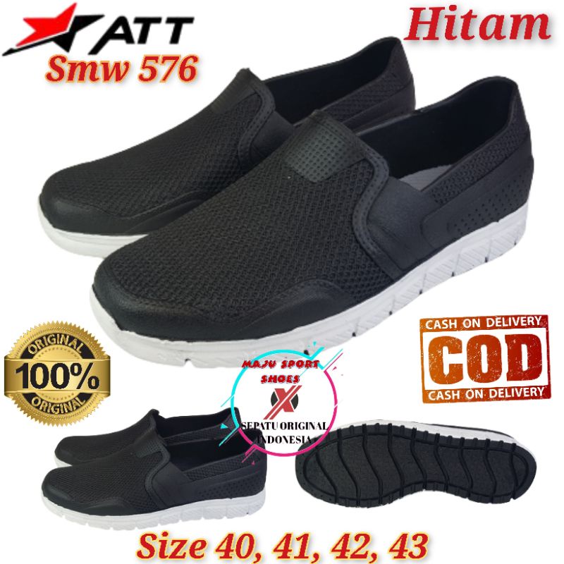 ATT SMW 576 - SEPATU KARET ATT PRIA ORIGINAL / SEPATU KARET ATT ANTI AIR / SEPATU SLIP ON KARET ATT