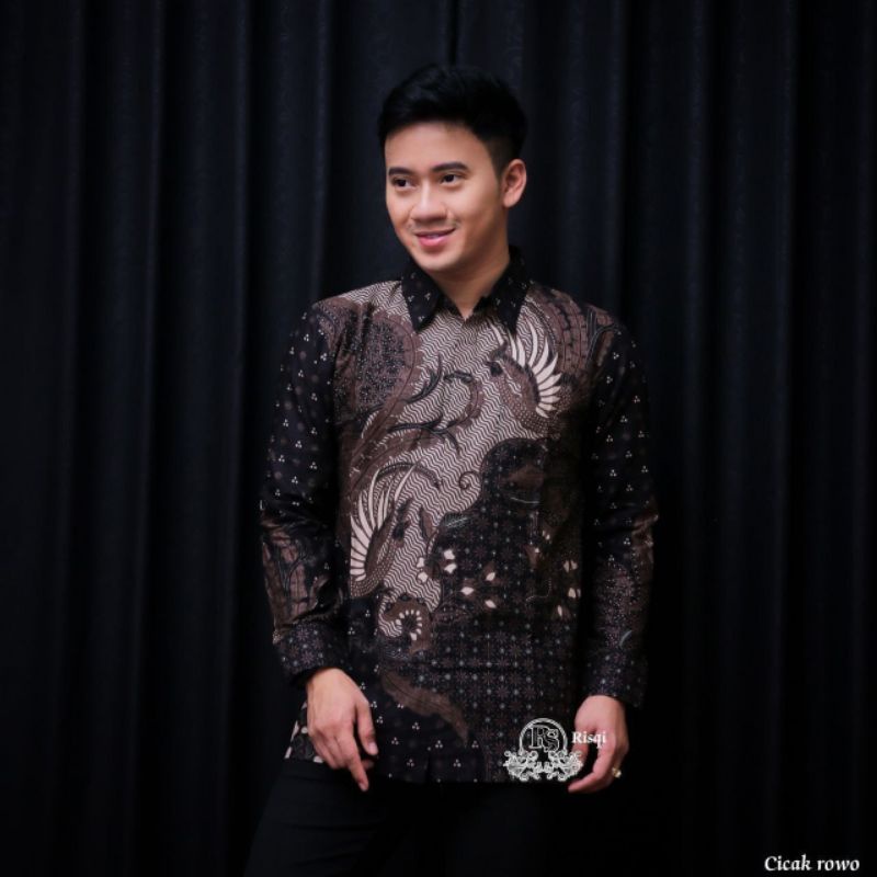 (COD) PROMO BATIK PRIA SIZE M L XL XXL BSWART BATIK HRBO26 Hem panjang padi-2