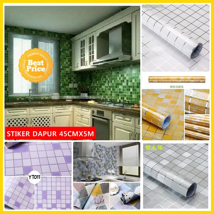  WALLPAPER DAPUR ANTI MINYAK  ANTI  AIR UKURAN 45CMX5M 