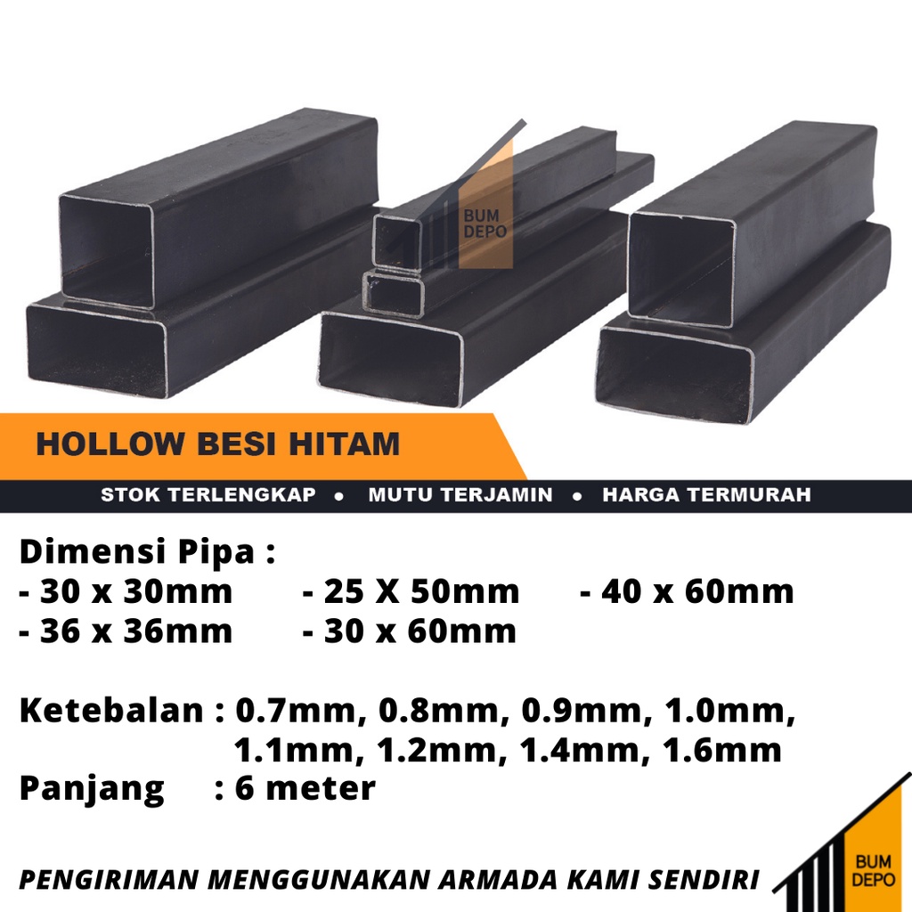 HOLLOW BESI HITAM 36X36 25X50 30X60 40X60 40X80 20X40FULL