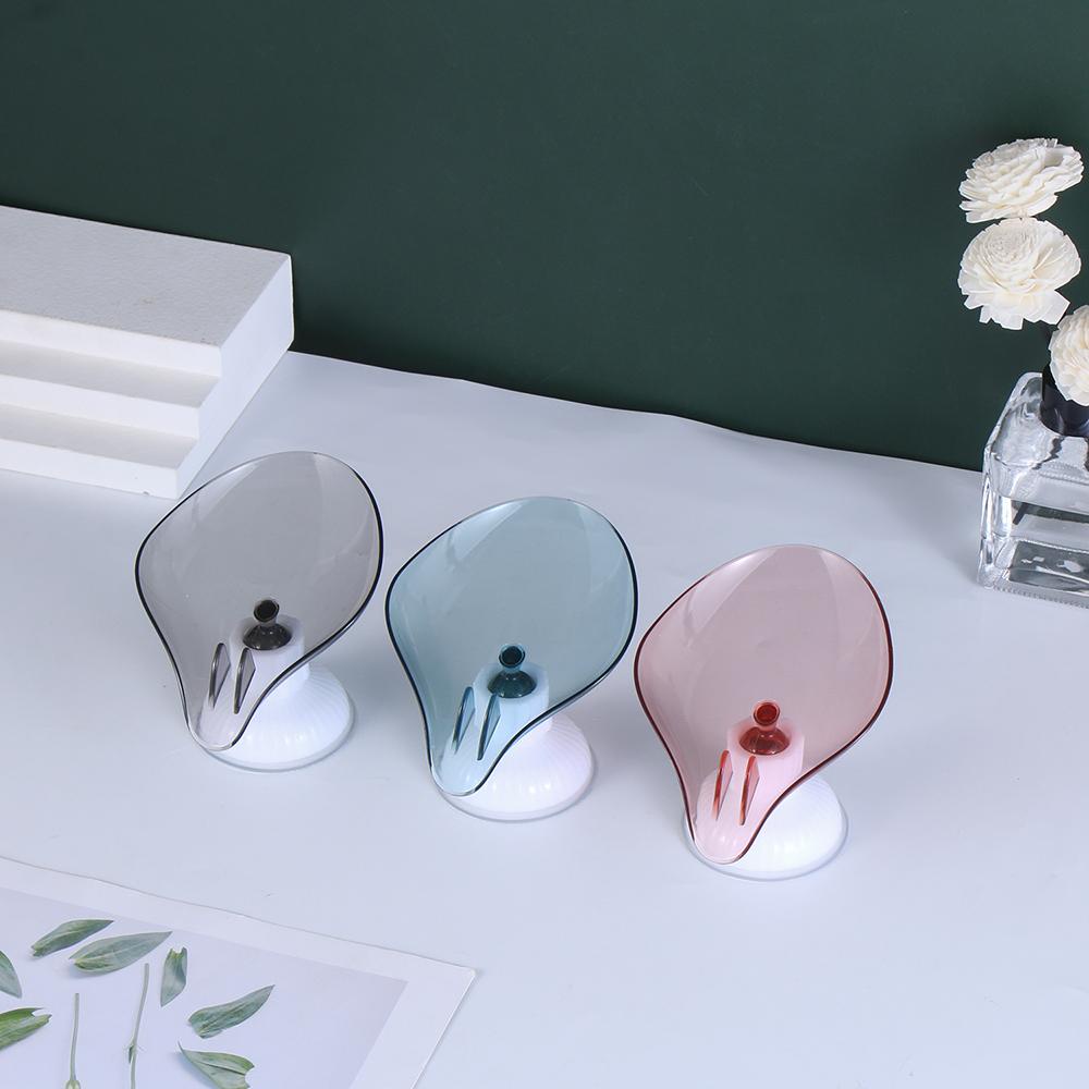 R-FLOWER Daun Tempat Sabun Penyimpanan Piring Tray Perlengkapan Dapur Suction Cup Wastafel Drain Rack