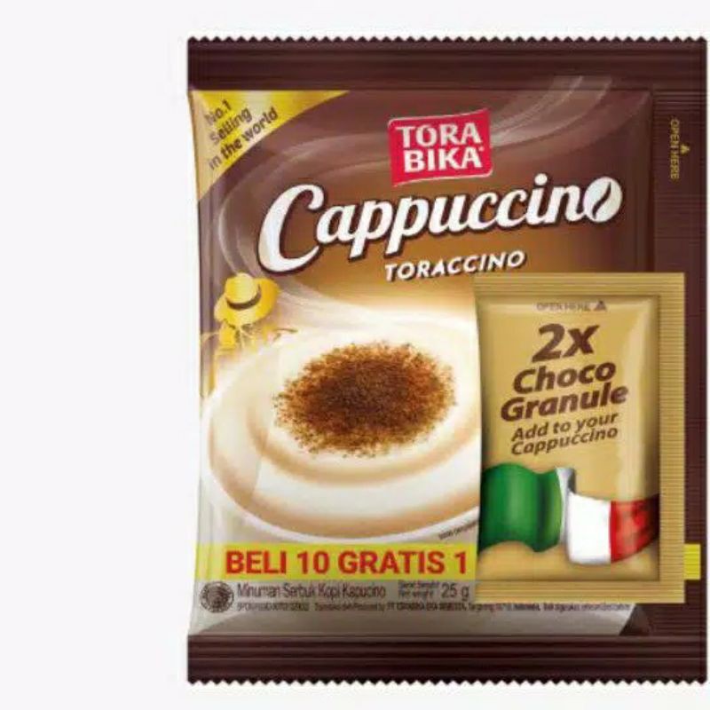 

Torabika Cappuccino Extra Choco Granule Renceng (10 sachet x 25gr )