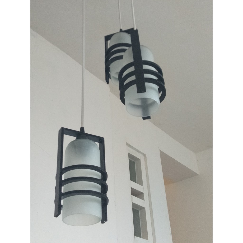 LAMPU GANTUNG PLAFON RUMAH KAFE MINIMALIS UNIK ISI 3