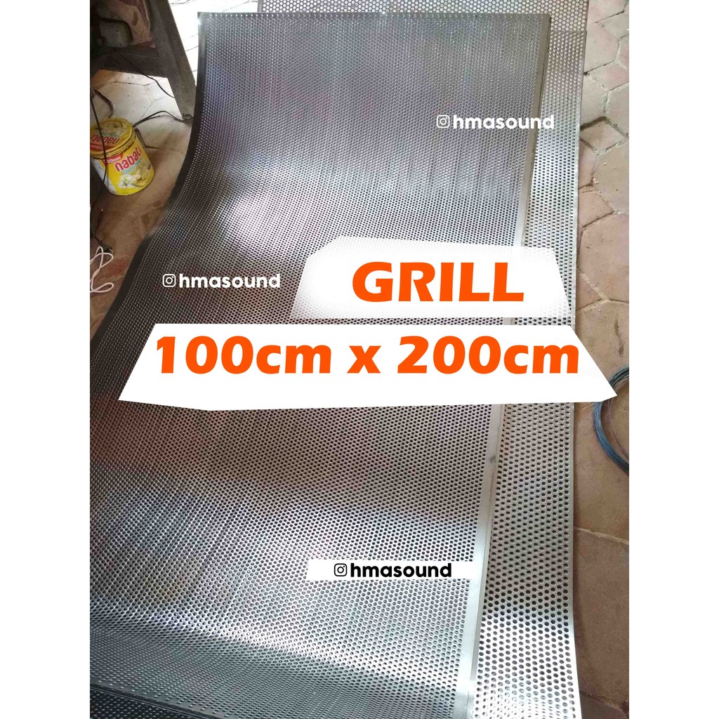 Grill Besi Lubang Bulat Ram Besi 100 x 200 cm