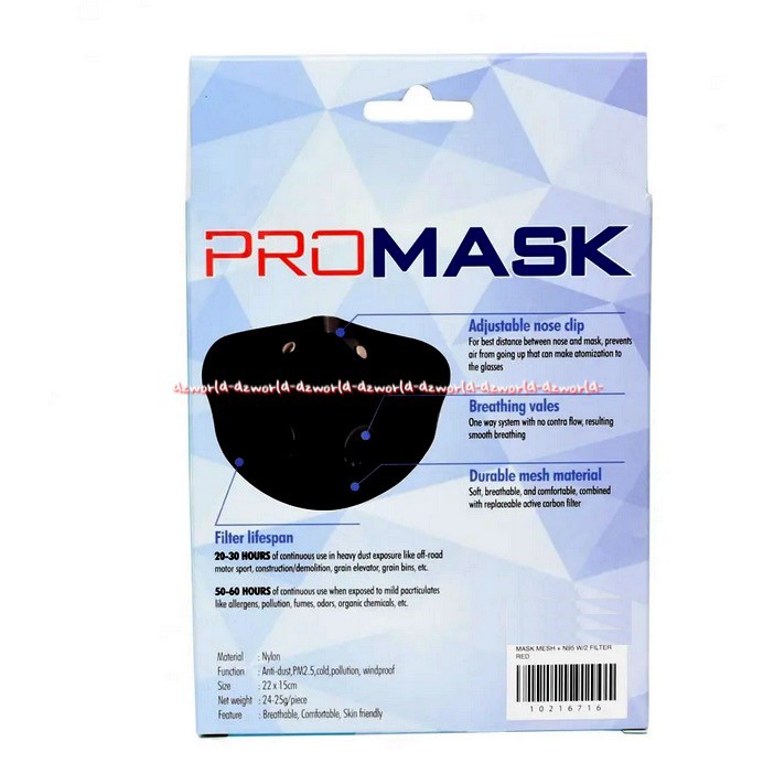 Promask Mesh Material 95% Filtration Masker Saat Berkendara Dimotor
