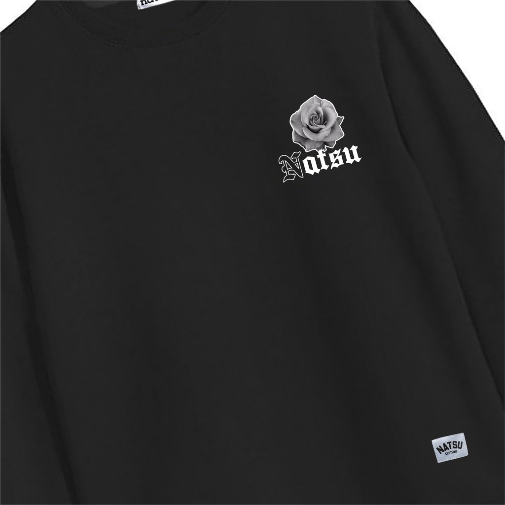 Sweater Crewneck Natsu Co. -  BLACK ROSE CATUR /CREWNEK ORIGINAL/PANDAWA HOODIE