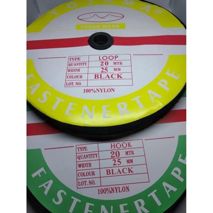

Perekat / Pengikat / Velcro Ukuran 2.5 Cm 25 Mm Per Roll 20 Mtr Hitam