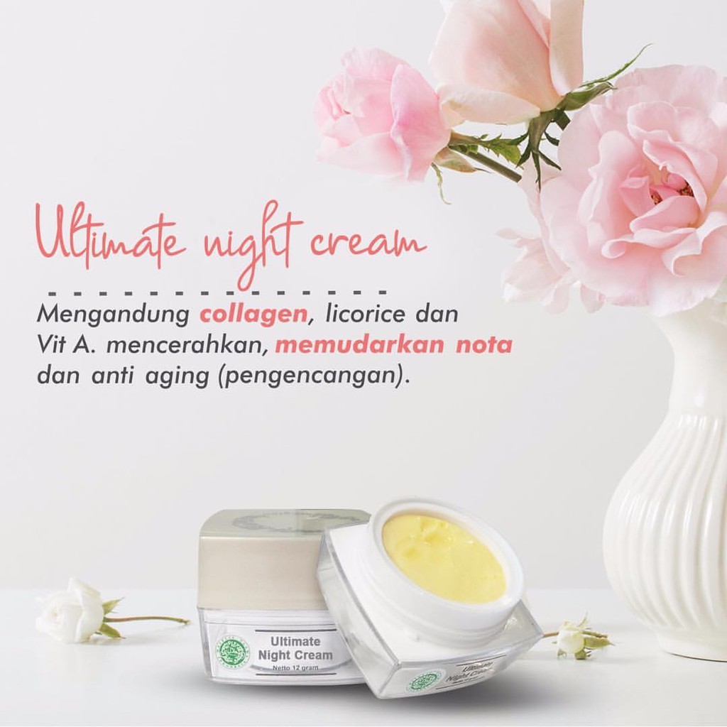 MS Glow Ultimate Night Cream - Krim Flek Wajah Malam Hari  