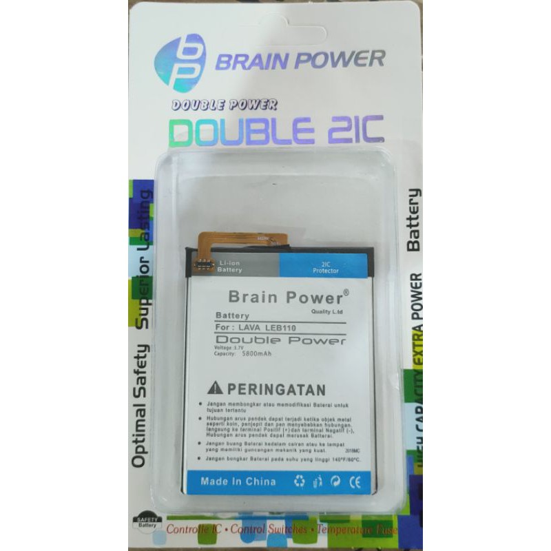 Battery batre Lava iris LEB 110 Brain power