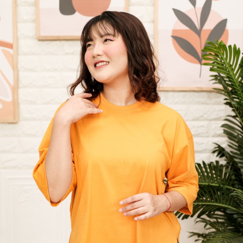 KAOS OVERSIZE KATUN COMBED WANITA KAOS JUMBO 24S