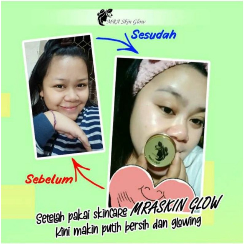 Paket Cream Pemutih Wajah Permanen Aman Cepat by MRASKIN GLOW / MRA SKIN GLOW /