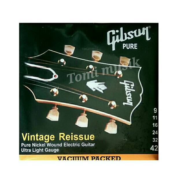 Senar gitar gibson pure ukuran 009