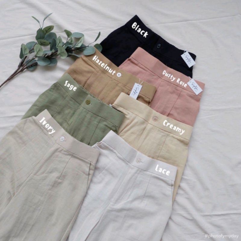 Linen Kulot Highwaist / Yuka Slim Cullote
