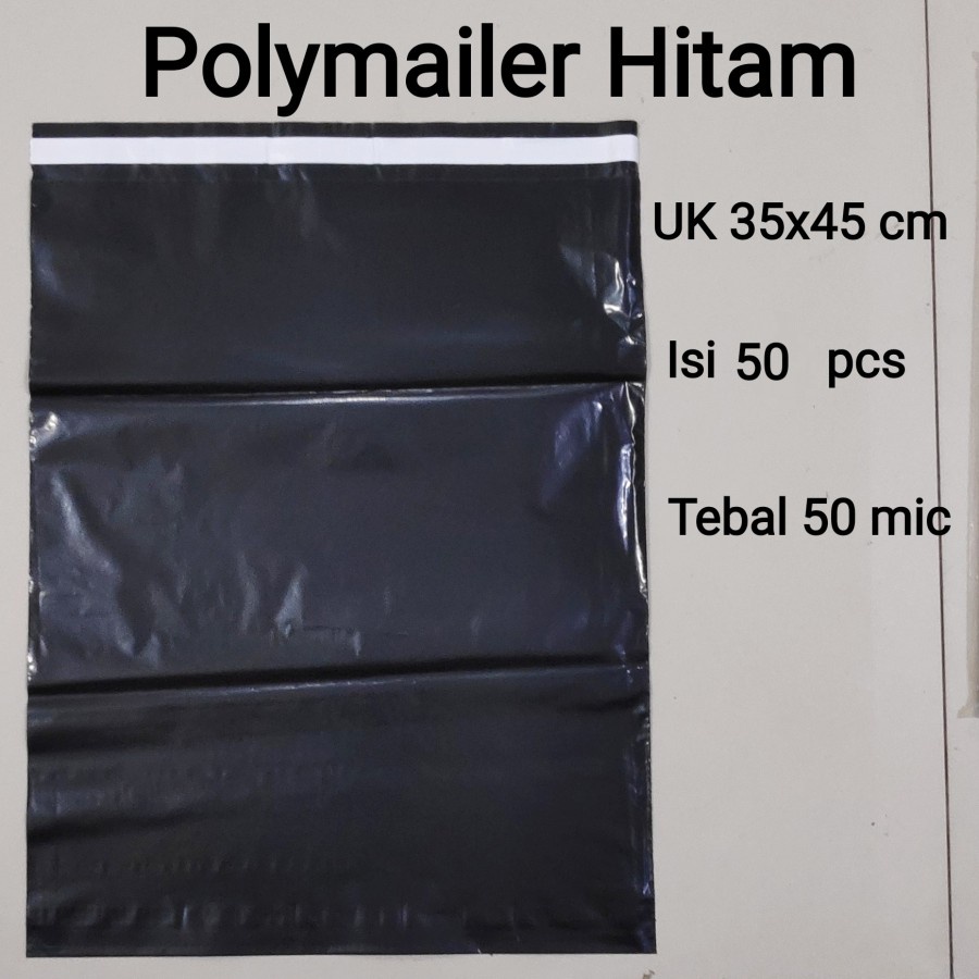 

Plastik Polymailer Hitam 35x45cm (isi 50pcs) Plastik Lem