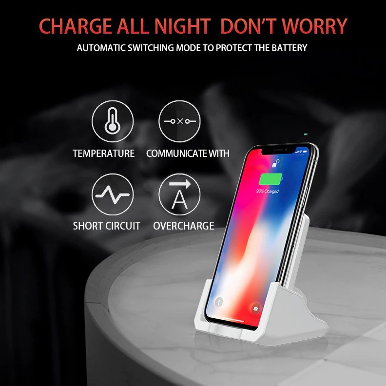 Wireless Charger / Charger Tanpa Kable Universal Smartphone Android/Ios Quick Charger 10W