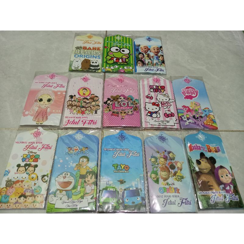 

AMPLOP LEBARAN KARAKTER LUCU ( 1 PACK ISI 10PCS)