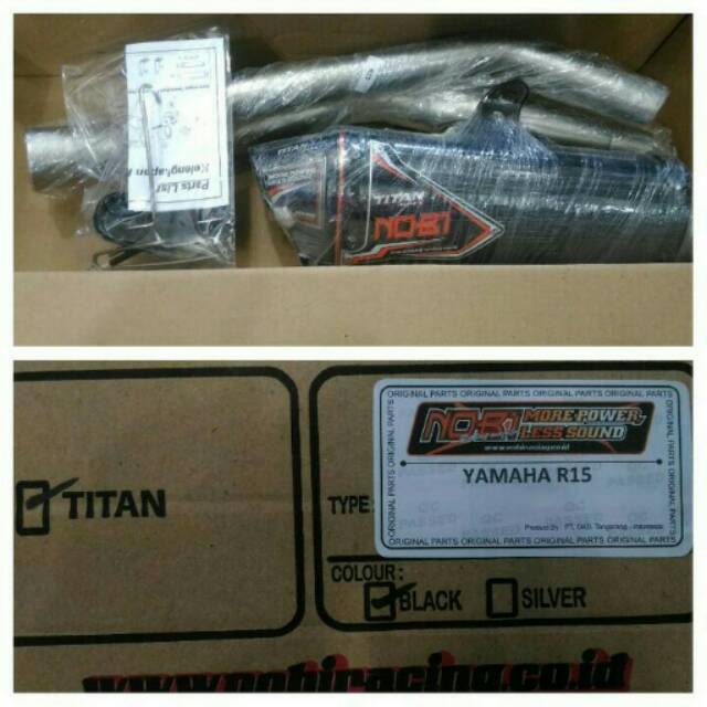 Knalpot  nob1 titan r15