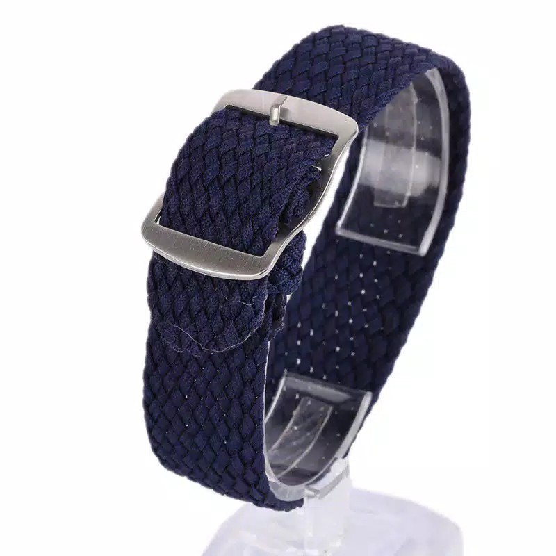 Tali Jam Tangan Perlon Kanvas Nylon Strap Seiko Navy Blue