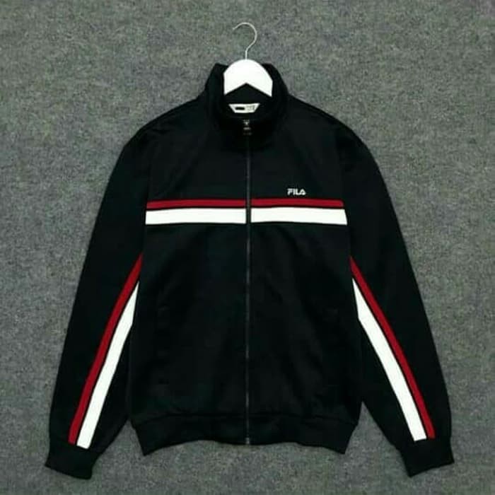 JAKET TRACKTOP FILA CASUAL HITAM Slayershop