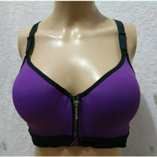 Wacoal Dynamic Sports Bra Zipper, Ungu & pink. SALE : 50% HEMAT  Tag Price : Rp. 310.000